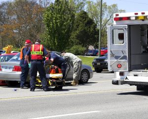 Man in a stretcher due to wrongful accident in West Palm Beach